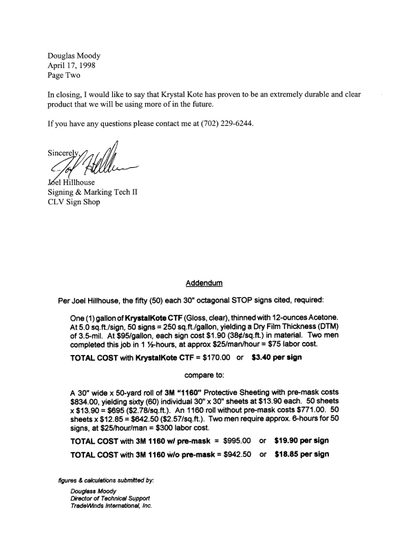 City of Las Vegas Letter page 2
